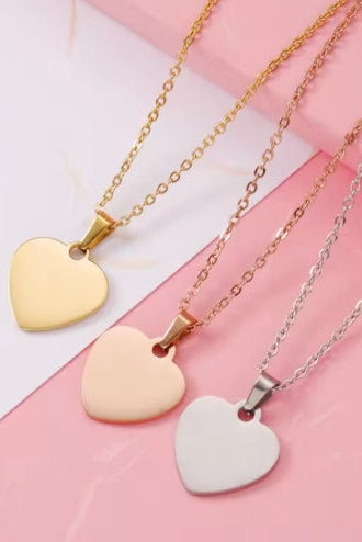 HEART NECKLACE 2 SIDE ENGRAVING