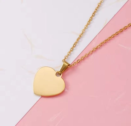 HEART NECKLACE 2 SIDE ENGRAVING