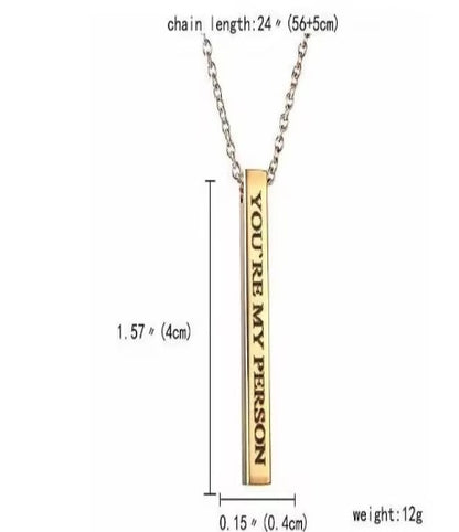 BAR NECKLACE 4 SIDE ENGRAVING